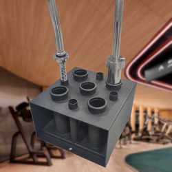 Household Barbell Rack Nine-Hole Olympic Bar Storage Storage Plug-In Large Hole Rod Olympic Bar Storage Rack Commercial Fitness Equipment