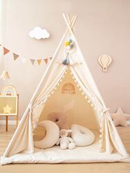 Children's Tent Indoor Safe Cotton Canvas Small House Home Princess Toy House Boys and Girls Playhouse