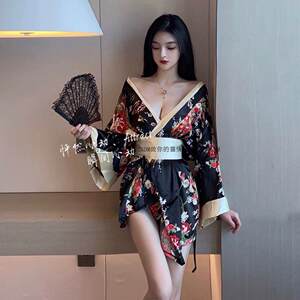 Japanese kimono love underwear cheongsam split women's bed Japanese -style sexy uniform set role role -playing COS
