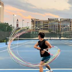 Tennis Hand-Thrown Streamers Dopamine Atmosphere Hand-Tossed Colorful Strips Outdoor Sports Spring and Summer Photo Props