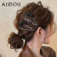 
AJIDOU hairpin side clip women's offline counter same style leopard print trend niche light luxury hair accessories