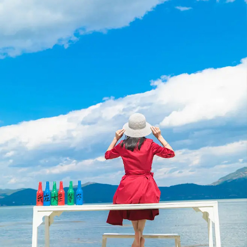 云南旅游昆明大理丽江6天跟团游洱海私人游船理想邦旅拍洱海观景