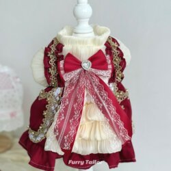 Furrytailor* Palace-Style Pet Clothes Teddy Bichon New Year Costume Cat Lolita Dress