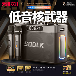 German Berlin Sound 300W Super Subwoofer Bluetooth Speaker Portable Car-Mounted Outdoor Camping Home Karaoke Speaker