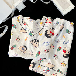 Pajamas for Women, New Summer Style, Cloud Cotton Short-Sleeved Shorts, Sweet and Cute Women's Home Wear Set, Can Be Worn Outside, Loose Fit