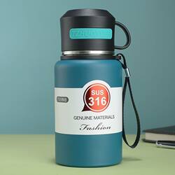 New 316 Stainless Steel Water Cup for Men, Insulated Cup with Tea and Water Separation, Student Water Bottle, Children's Outdoor Portable