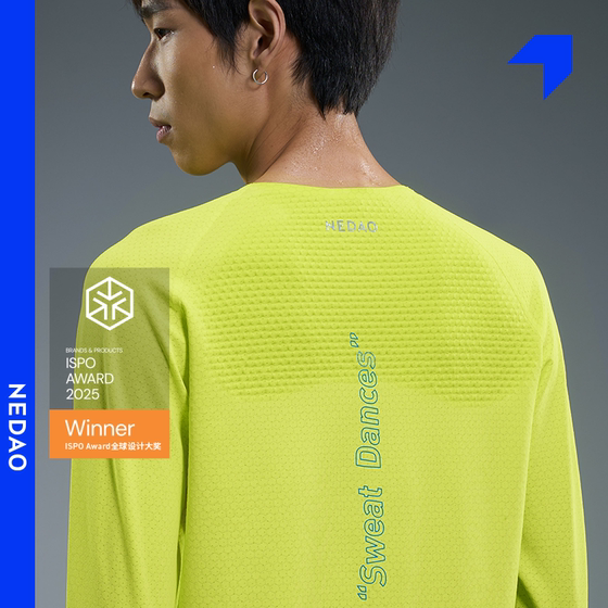 Inner channel bee core long-sleeved running sports breathable men's and women's close-fitting cross-country marathon training T-shirt round neck long sleeve