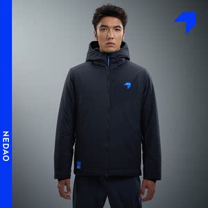 
Inner channel thermocore hooded cotton jacket for men and women, warm autumn and winter two-way zipper running training sports jacket
