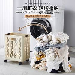 Large Capacity Foldable Laundry Basket for Home Use, Dirty Clothes Storage Basket, Laundry Hamper with Wheels
