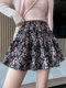 La Chapelle floral skirt for women with high waist slimming 2025 new summer fashion small short skirt A-line skirt

