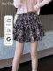 La Chapelle floral skirt for women with high waist slimming 2025 new summer fashion small short skirt A-line skirt
