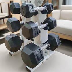 2024 Indoor Dumbbell Rack Two-Tier Three-Tier Multi-Layer Storage Rack for Home Use, Multi-Specification Dumbbell Holder Stand