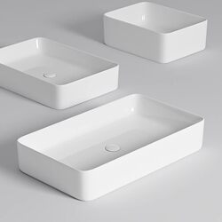 Thin-Edge Household Ceramic Countertop Basin, Splash-Proof, Large Size Washbasin, Bathroom Sink, Single Basin for Face Washing