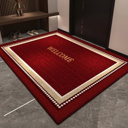 Red Entrance Door Mat, Entrance Door Foot Mat, Anti-Slip Mat for Entry, Household Carpet, Front Door Mat