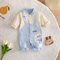 Baby Spring and Autumn Romper, Pure Cotton, Super Cute Baby Clothes, Suspender Jumpsuit, Outdoor Wear, Newborn Autumn Crawling Suit