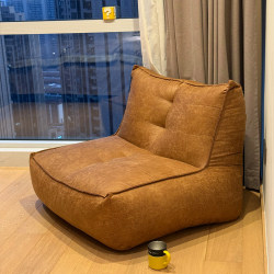 Lazy Sofa That Can Be Used for Lying down and Sleeping, Small Sofa for Bedroom, Balcony, Living Room, Leisure Single-Person Tatami, Retro Bean Bag Sofa