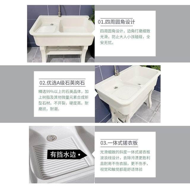 Bathroom Sinks Laundry Pool Balcony Household Stainless Steel Laundry Sink Wash Basin With Washboard Easy To Clean Double Sink Laundry Pool Gift Color A Size 604822cm