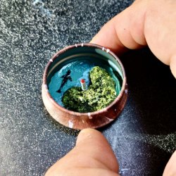 Original Handmade Miniature Lighthouse Landscape Figurine, Ring Box, Diffuser, Creative Gift