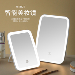 Led Makeup Mirror With Light Fill Light Dormitory Desktop Desktop Vanity Mirror Folding Small Mirror