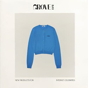 
[Ready Stock] GROVE EDGE Korean niche Lin Nayeon's same style round neck old money style sweater sweater jacket