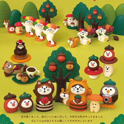 Zakka Cat Autumn Harvest Acorn Bird Desktop Decoration Cute Office Desk Goodies Gift