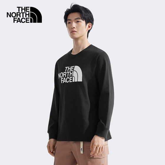 
TheNorthFace long-sleeved T-shirt 25 men and women same style pure cotton round neck outdoor comfortable pullover 8D7R