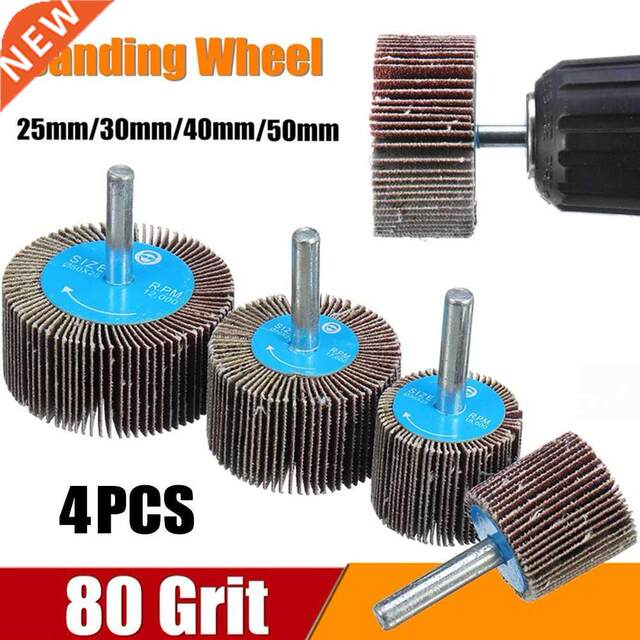 thumbnail image 2 of 10-Pack 50mm 40 Grit Flap Wheel Discs For Drills, Shaft Mounted Abrasive Sanding 2 of 4