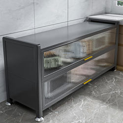 Kitchen Storage Rack, Floor-Standing Multifunctional Cabinet, Household Microwave Oven Cabinet, Sideboard, Storage Cabinet, Shelf