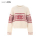 wana try wool retro festival handmade sweater 2024 autumn new Christmas top for women