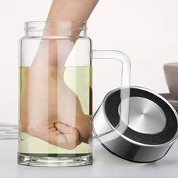 Single-Layer Extra-Large Capacity 700ml Glass Cup, Thickened, Business Style with Handle, Suitable for Home and Office, Summer Tea Pot/Water Cup