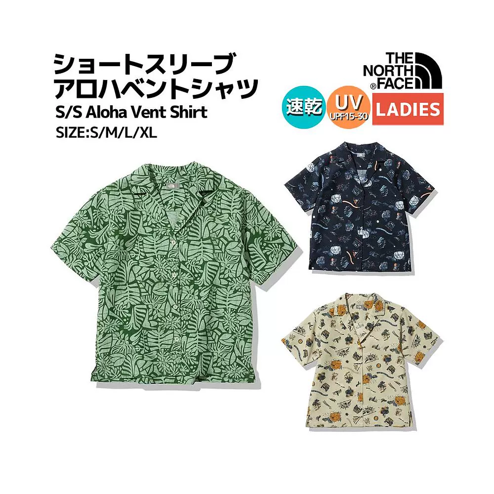 日本直邮North Face THE NORTH FACE S/S Aloha Vent Shirt Short-Taobao