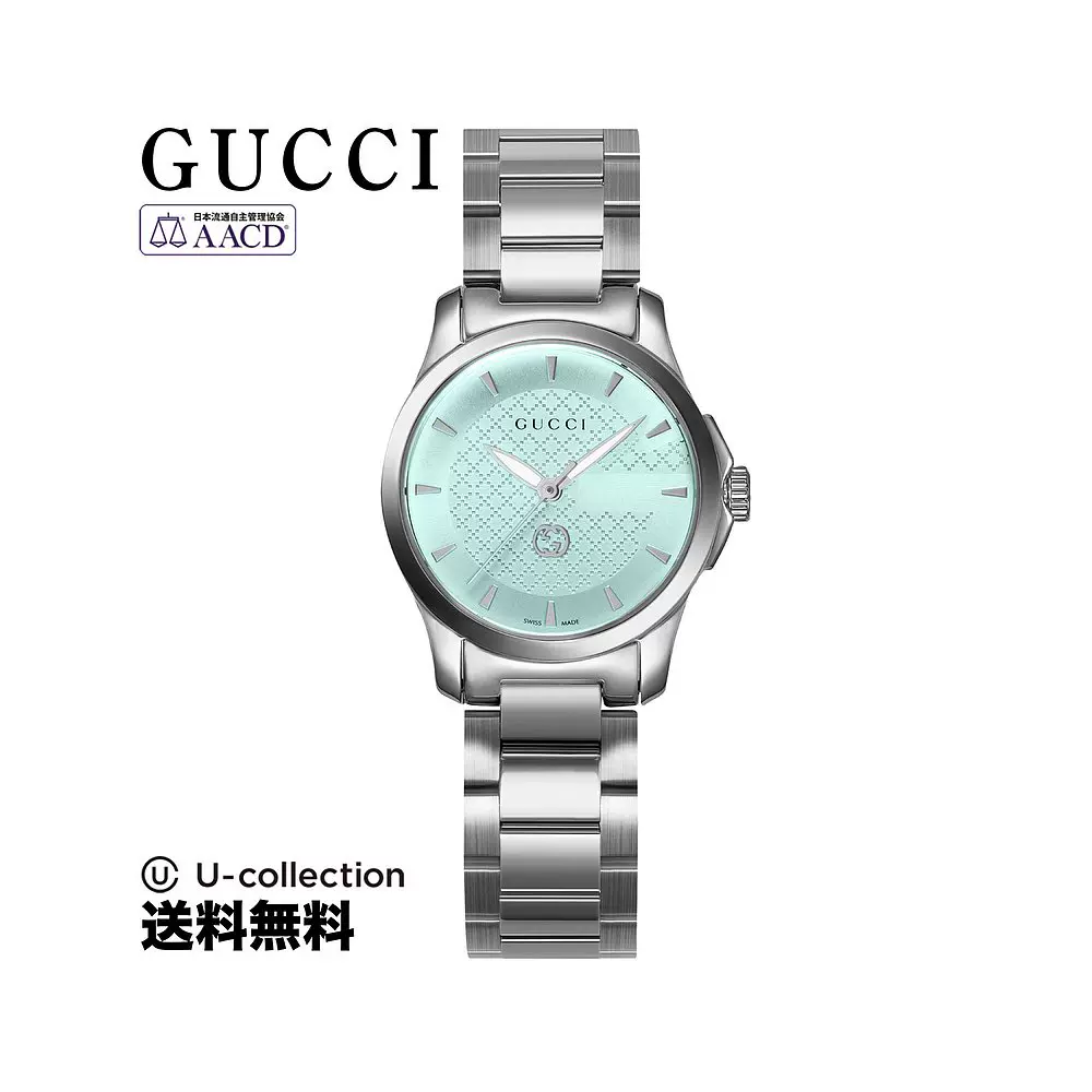 日本直邮GUCCI G Timeless 石英女士绿松石蓝YA1265051 手表奢-Taobao