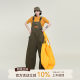 Wu Tongtong embroidered wide-leg straight-leg denim overalls for women in summer Korean design, loose and slim versatile trousers