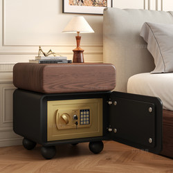 2025 Hot-Selling Solid Wood Smart Bedside Table with Integrated Safe, Simple Modern Bedside Cabinet for Home Bedroom