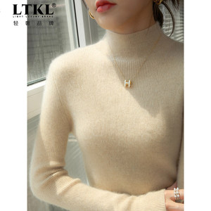 
Ordos autumn and winter half-turtleneck cashmere sweater for women 100 pure cashmere slim sweater underwear knitted sweater