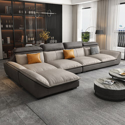 Modern Minimalist New Technology Fabric Sofa for Living Room, Small Apartment, Light Luxury Nordic Style, Three or Four-Seater Straight Row Fabric Sofa