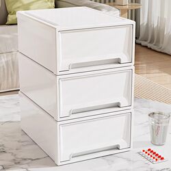 Storage Box Drawer-Type Household Clothes Transparent Storage Box Plastic Clothing Underwear Storage Box Wardrobe Storage Cabinet
