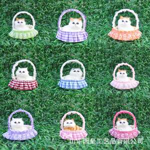 
Simulated flower basket will call cat small basket scenic area toys and accessories children's gift luminous basket cat rabbit cat dog dog