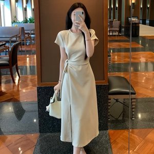 A1 2026 new summer women's strappy design simple slim fit dress