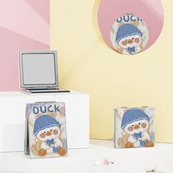 Cute Little Duck Makeup Mirror for Girls, Desktop Handheld Makeup Mirror, Portable Foldable Vanity Mirror for Dormitory Students