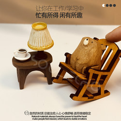 【Limited Time Offer with Wooden Box Packaging】Wood Carving Workstation Mood Stabilizer Ornament for Desktop, Christmas Gift for Stress Relief and Healing