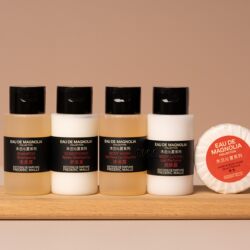 Hotel Style Fumar Mulan Qinxia 50ml Bottled Shampoo, Conditioner, Shower Gel, Moisturizing Lotion, and Soap