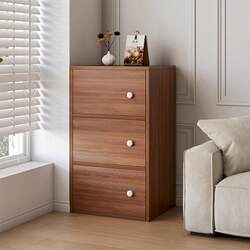 Storage Cabinet Next to the Sofa, Floor-Standing Narrow Cabinet by the Living Room Wall, Multi-Layer Storage Cabinet with Doors, Home Storage Bookcase