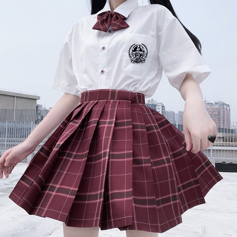 Yi fei cao Okari チェック柄 プリーツスカート JK 制服セット