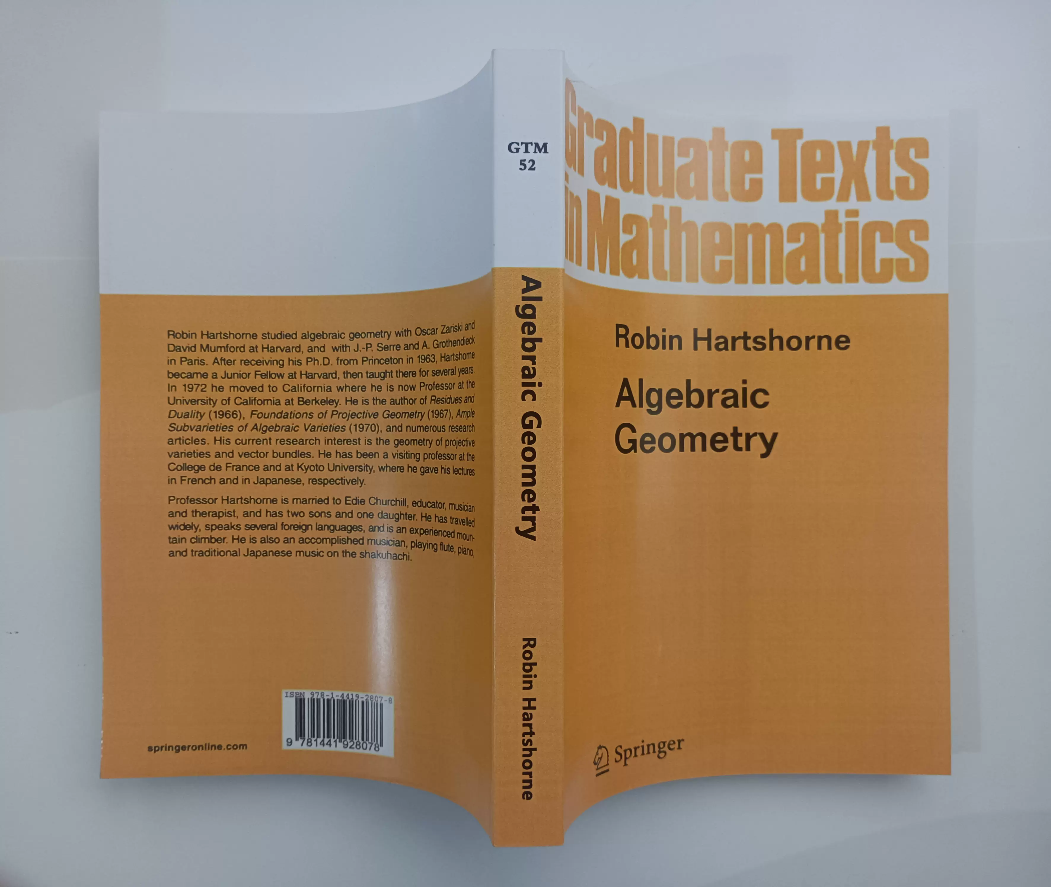 Robin Hartshorne Algebraic Geometry - 洋書