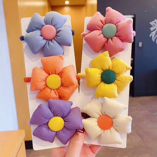 
Sweet braided hair candy color autumn and winter elastic princess hair circle Korean version flowers new retro fairy 2025 National Day