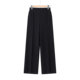 Mom's autumn and winter trousers, versatile casual straight-leg pants for middle-aged and elderly women, elastic waist, loose elastic wide-leg pants