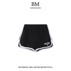Bm Fashion American Retro Casual Versatile Sports Pants Bm Shorts High-Waisted Slimming Pants New York Hot Pants