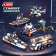 JAKI Jiaqi Building Blocks Battlefield Series Tank Aircraft Rocket Aircraft Carrier Model Toys Birthday Gift