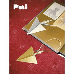 [Pre-Sale] Official Genuine Product, Same Style as Celebrities, Puui Gold-Plated Folding Cloud Dream Collection Flag Paper Airplane Bag Pendant